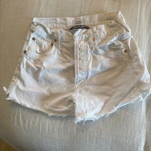 Citizens of Humanity Marlow white denim shorts